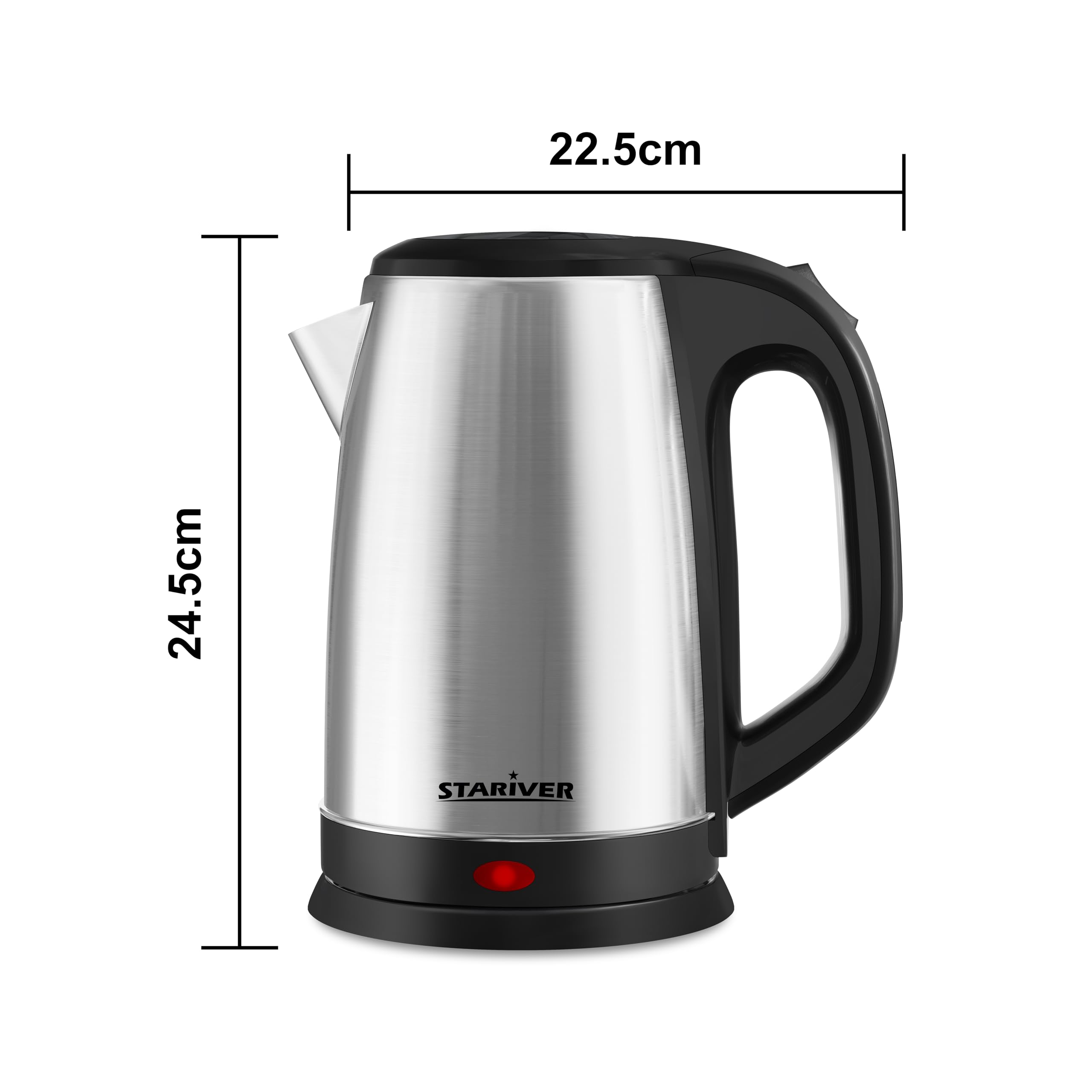 Stariver 2.5L kettle in use during morning routine shows convenience