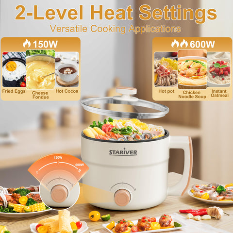 Stariver dual power controls for boiling and simmering with ease