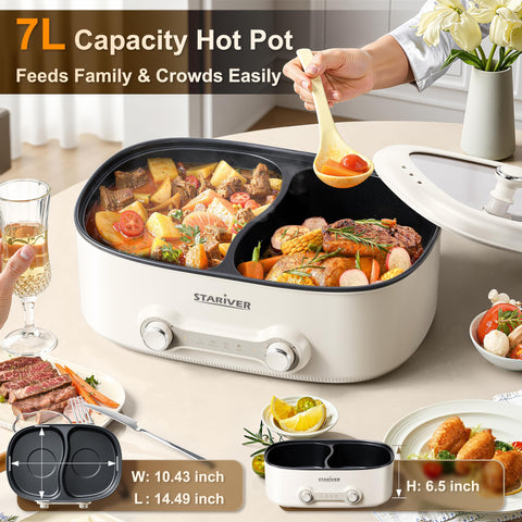 Stariver non-stick surface for easy cleanup after busy shabu shabu dinners