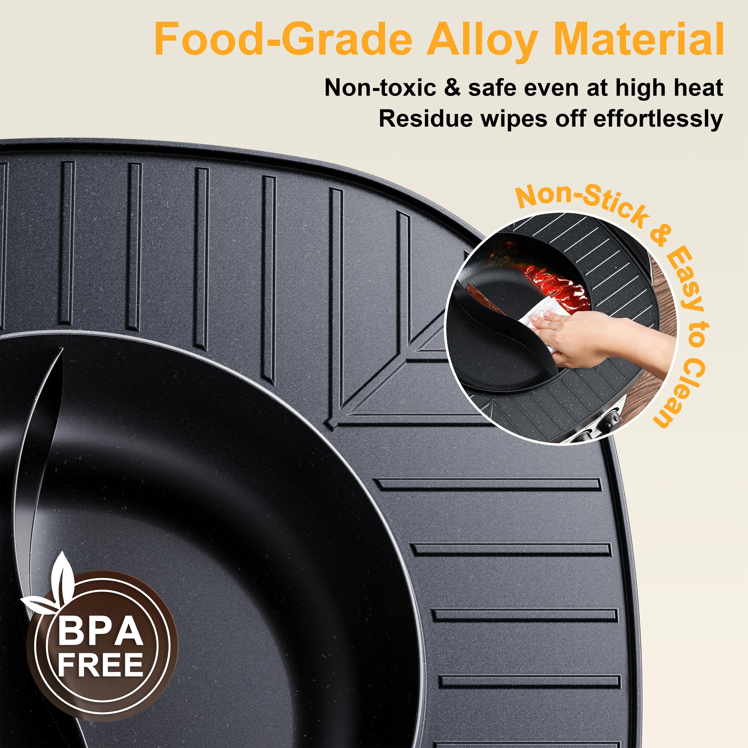 Stariver non-stick grill plate for easy searing and cleanup