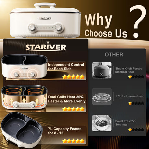 Stariver hot pot in use at a party for family dining and social meals
