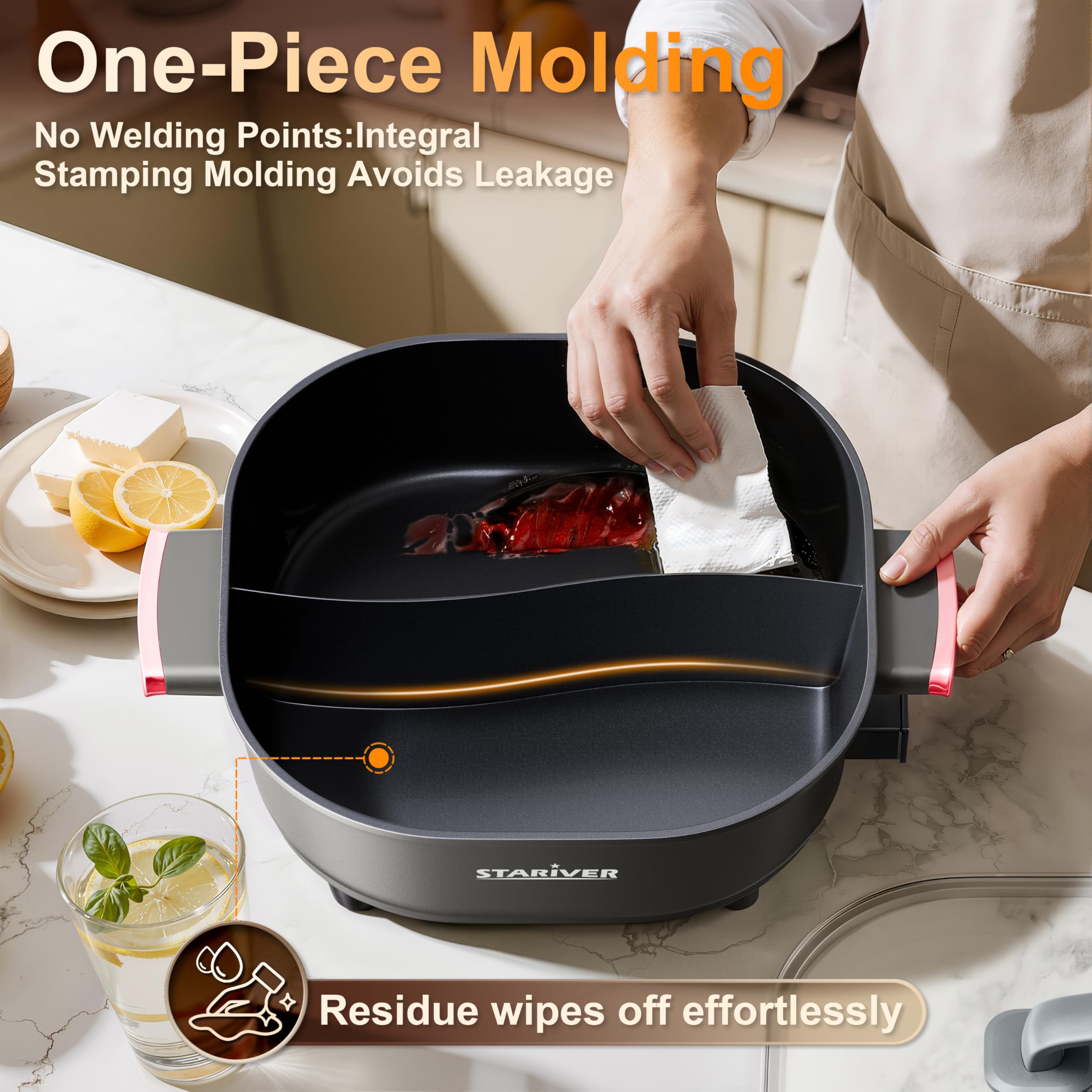 Stariver square-design hot pot maximizing cooking space.