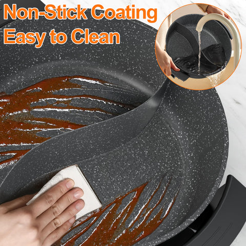Stariver tempered glass lid lets you monitor the broth without lifting.