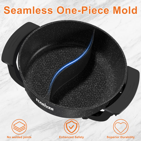 Stariver ventilated base prevents overheating during busy cooking sessions.