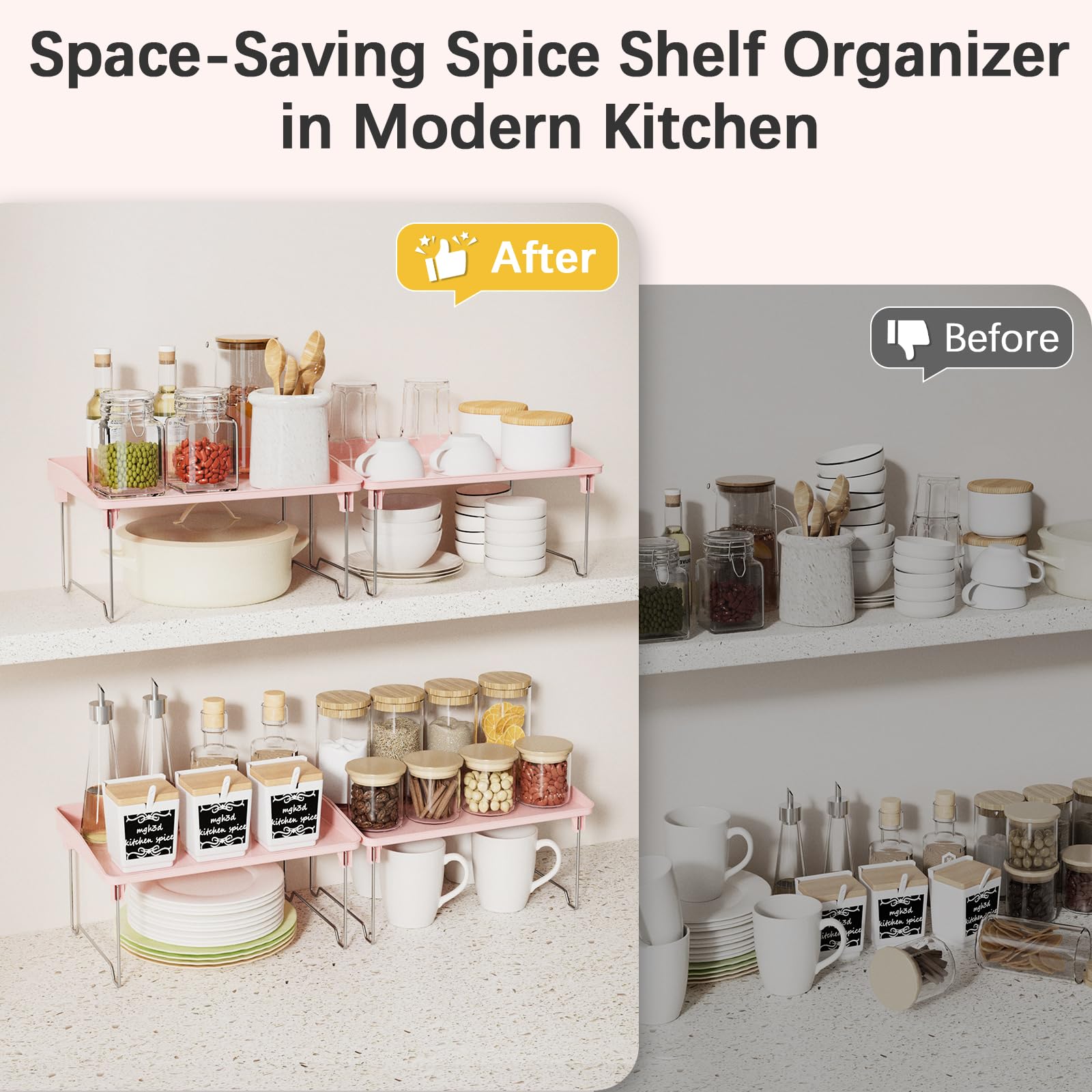 STARLATTA pink plastic storage shelves suitable for makeup and toiletries