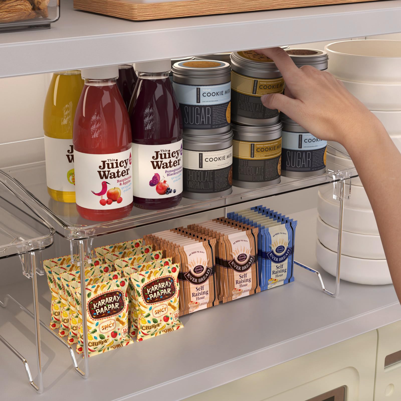 STARLATTA desk storage shelf keeps office supplies within reach and tidy.