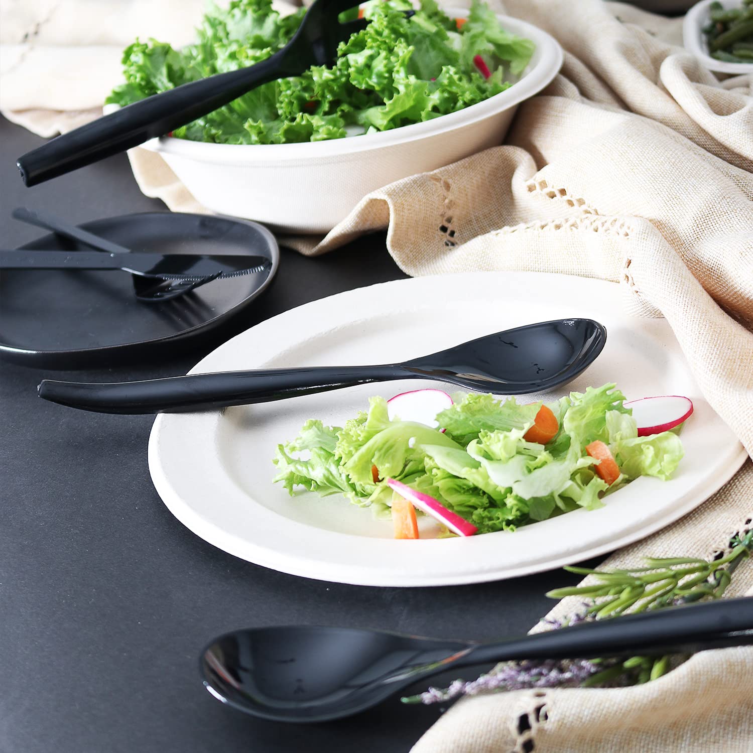 StarMar serving utensils set display for catering, weddings, and picnics