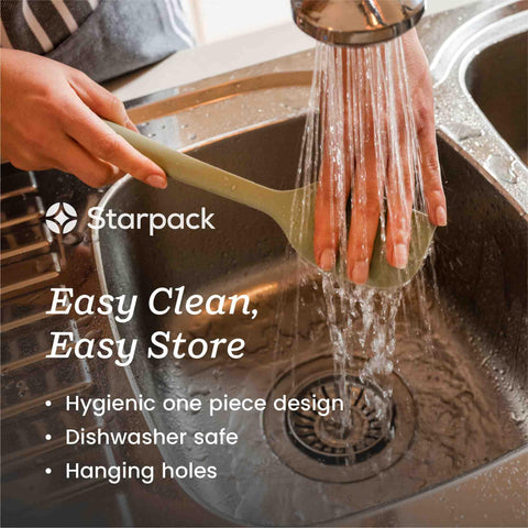 StarPack Home All Rounder spoonula shown dishwasher-safe for easy cleanup.
