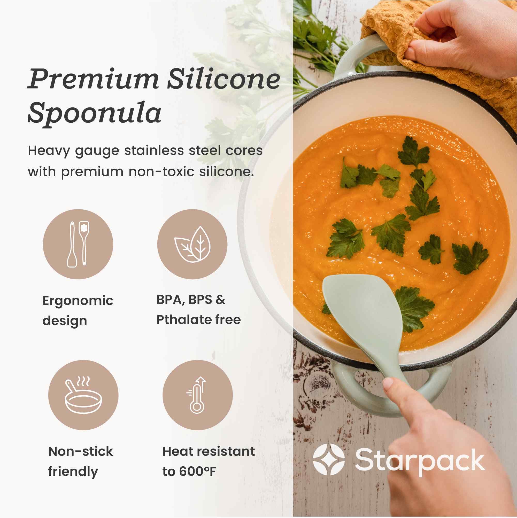 StarPack Home All Rounder spoonula with stainless steel core for durability.