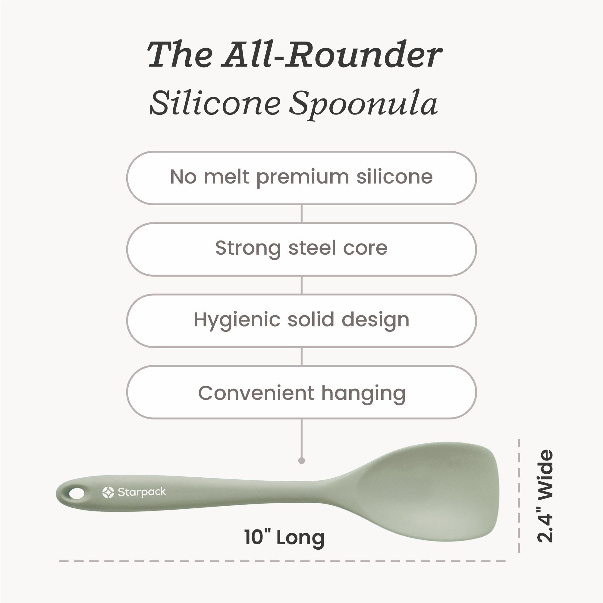 StarPack Home All Rounder spoonula in upgraded silicone colors for vibrant kitchens.