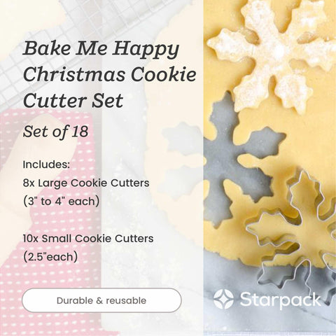 StarPack Bake Me Happy Christmas tree cutters for cute, shareable cookies