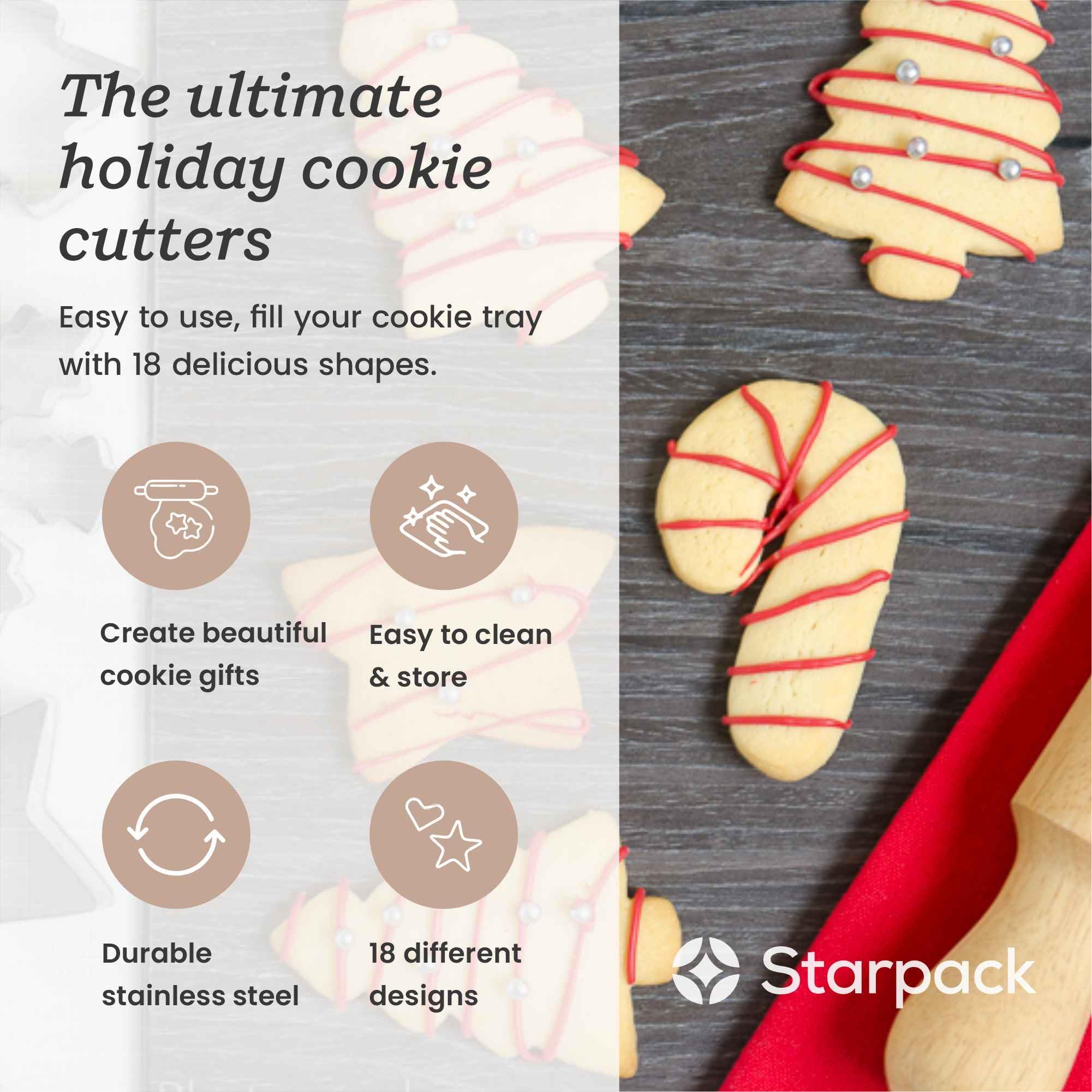 StarPack Bake Me Happy snowflake cutters for sparkling holiday treats
