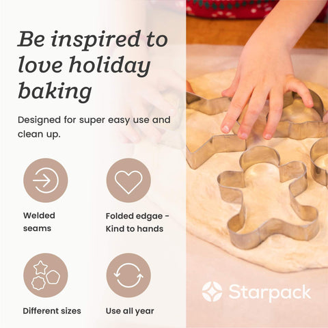 StarPack Bake Me Happy star cutters for bright, on-theme cookies
