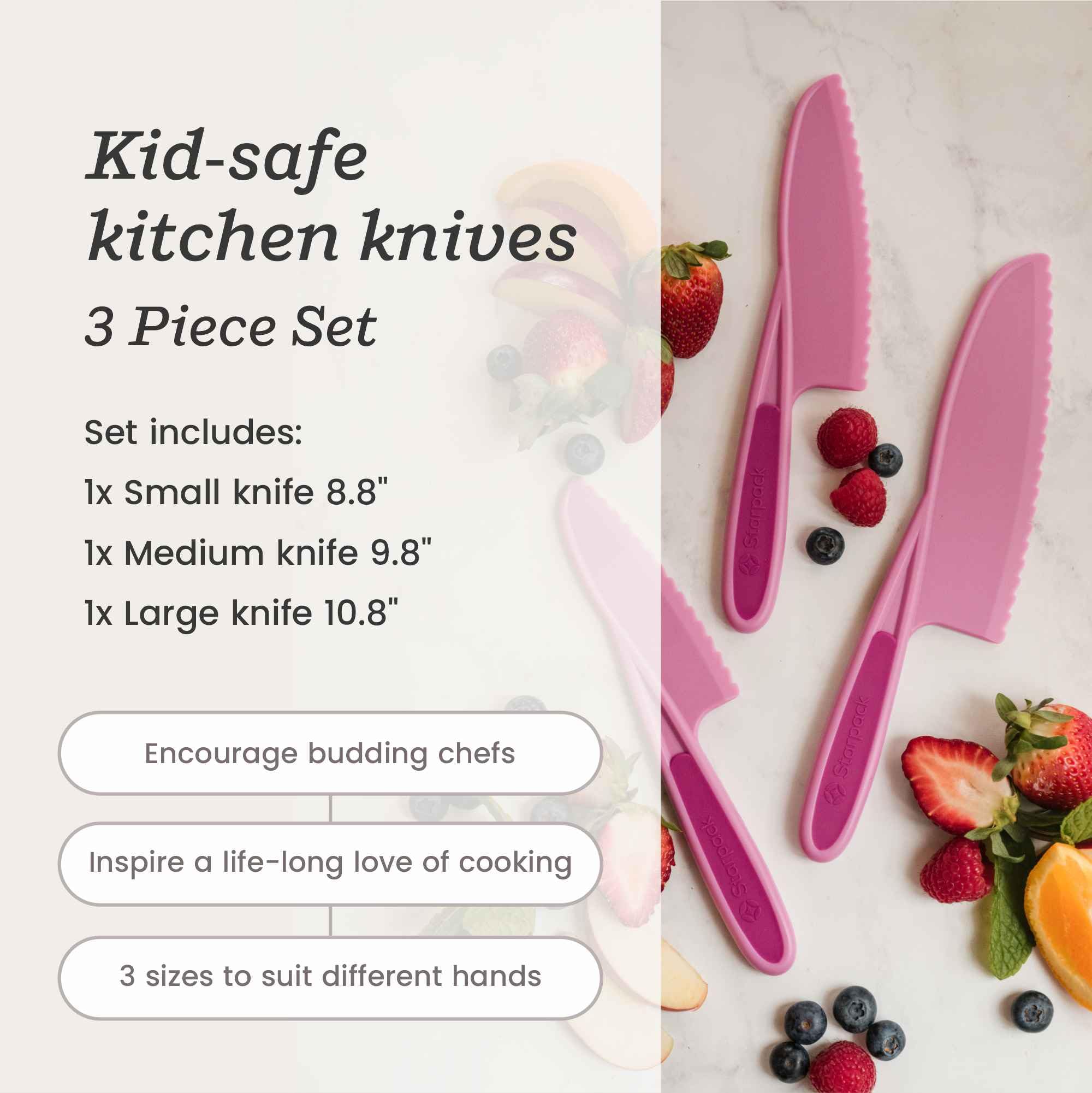 StarPack Finger Loving ergonomic handles designed for small hands and control