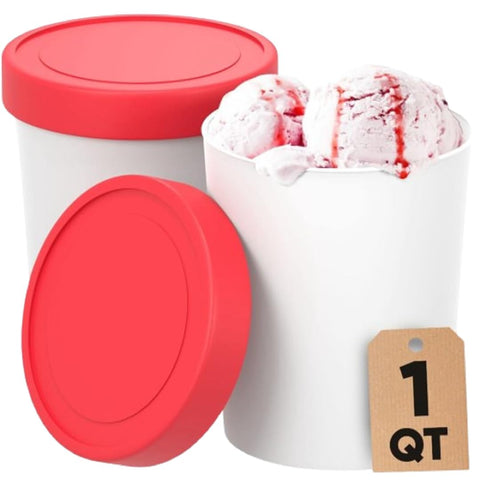 StarPack Home Freeze the Day ice cream container, 1 quart capacity, ideal for homemade desserts.