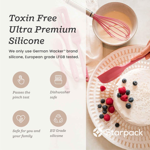 StarPack spatula heat resistance 600F during high heat cooking