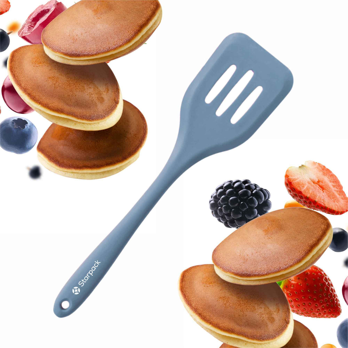 StarPack Home Head Turner spatula with ergonomic handle, ideal for flipping pancakes.
