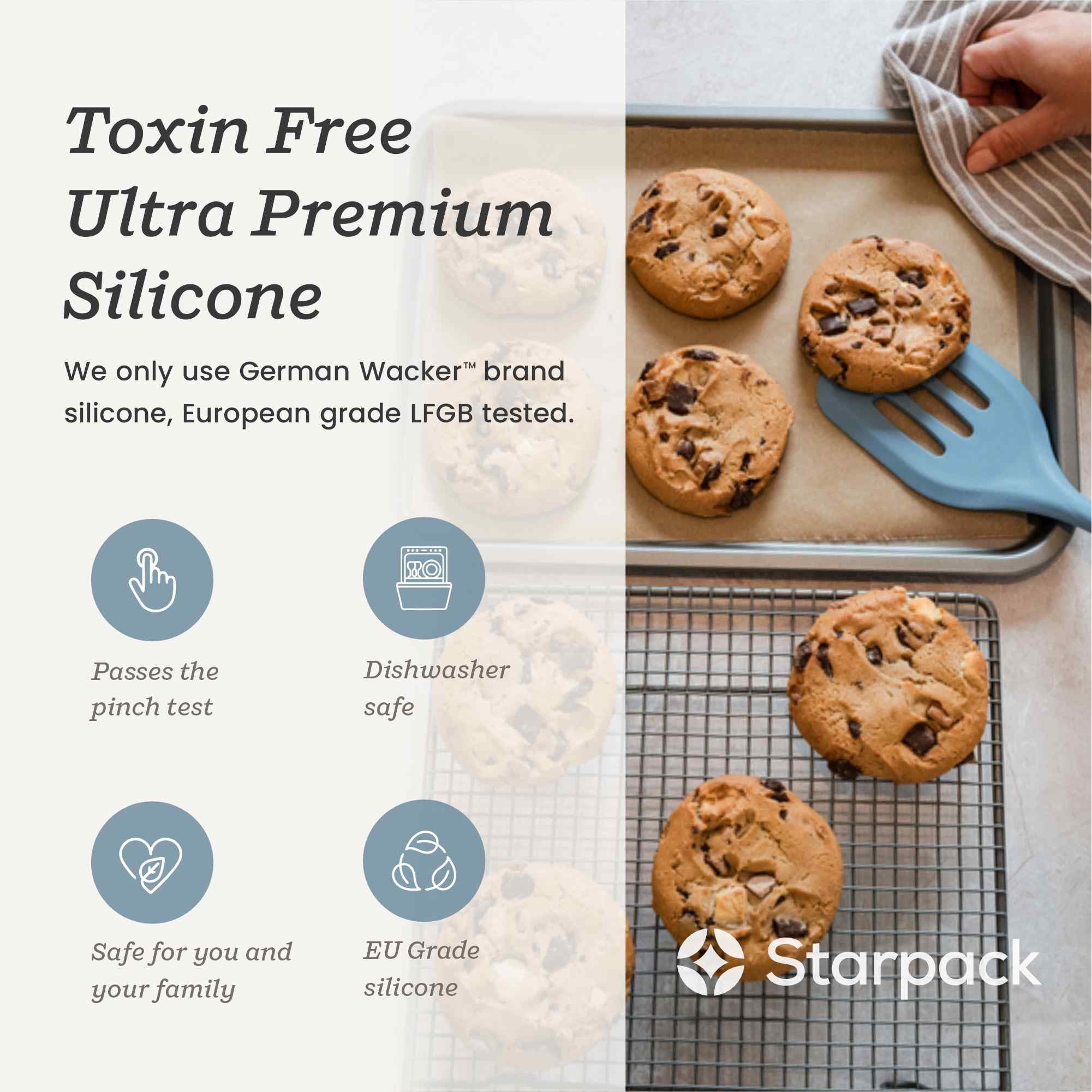 StarPack Home Head Turner combines stainless steel core with silicone outer layer.