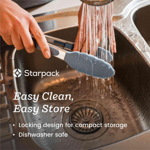 StarPack Home silicone tips ensure nonstick compatibility on ceramic cookware.