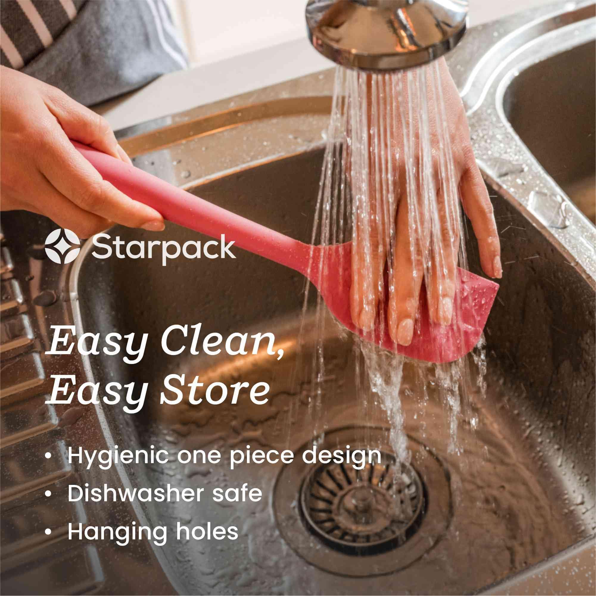 StarPack silicone spatula set packaging showing eco-friendly materials