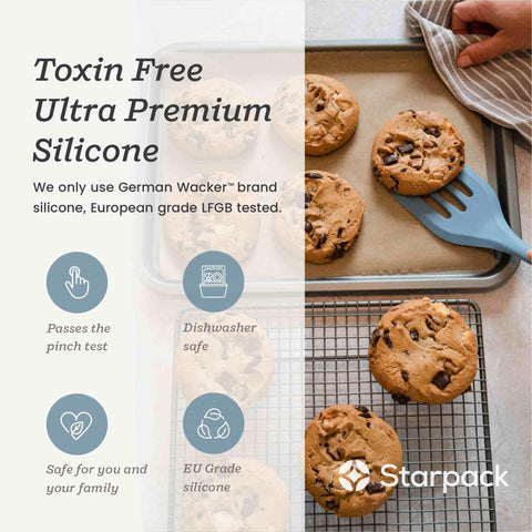 StarPack Stir and Serve dishwasher-safe utensils for easy cleaning.
