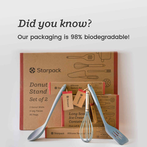StarPack Stir and Serve nonstick-protection tools guard cookware surfaces.