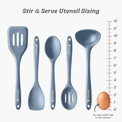 StarPack Stir and Serve slotted draining spoon drains liquids efficiently.