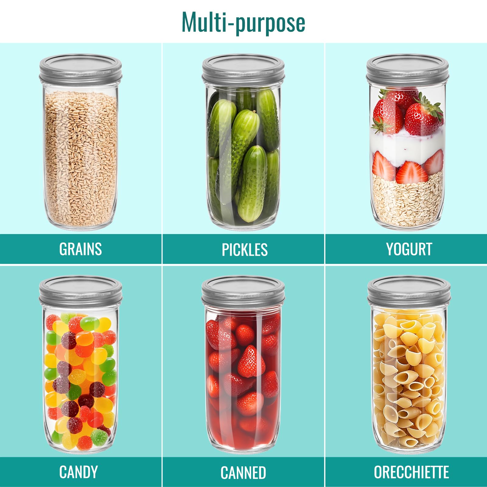 STARSIDE jars excel for canning, fermenting, and quick meal prep.