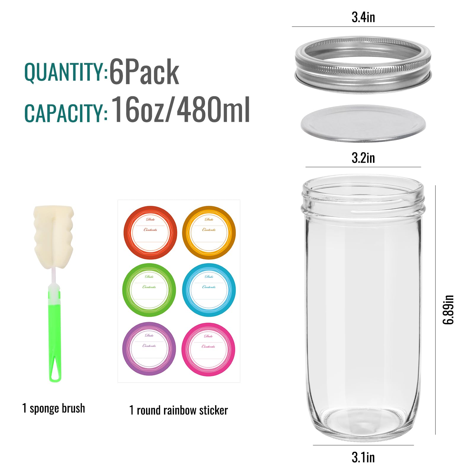 STARSIDE jars with rust-free lids and bands provide an airtight seal for freshness.