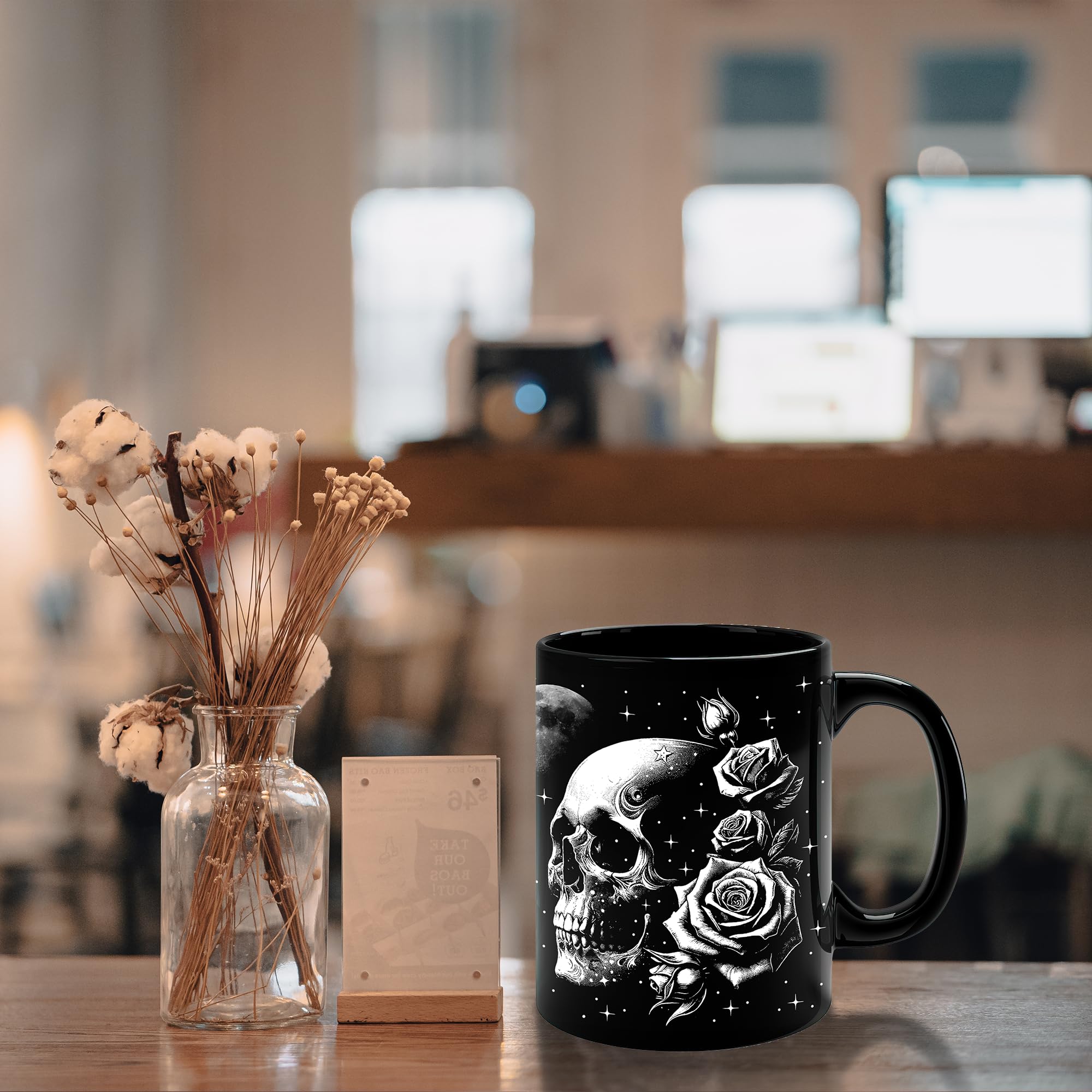 STARTER FLUID Gift-ready skull mug packaging ideal for goth gift-giving
