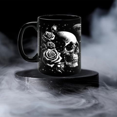 STARTER FLUID Skull Mug with comfortable handle for easy sipping
