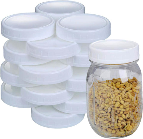 Staruby regular-mouth lids 24-pack for secure canning and pantry storage.