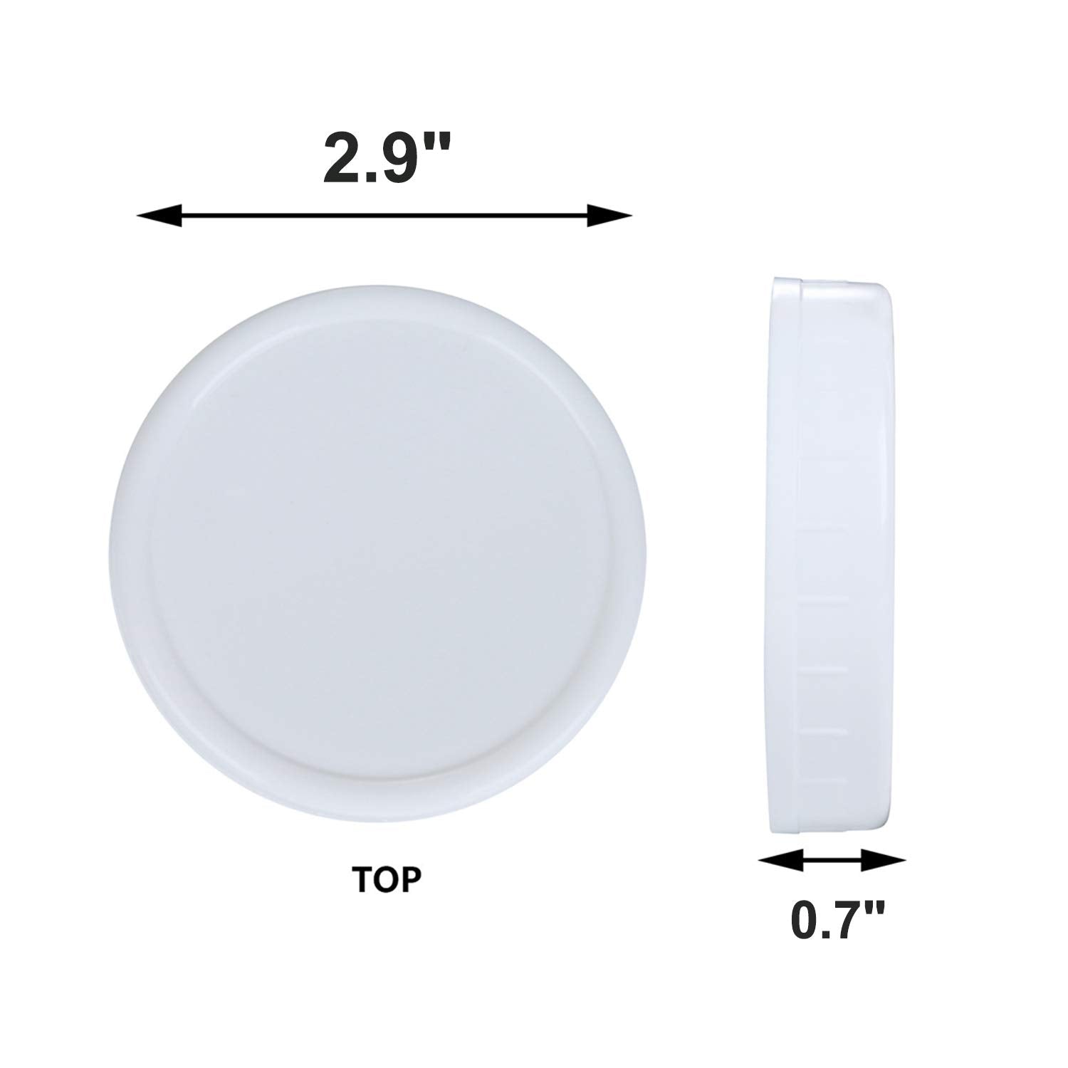 Staruby white polypropylene lids are dishwasher-safe for simple cleaning.
