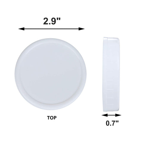 Staruby white polypropylene lids are dishwasher-safe for simple cleaning.