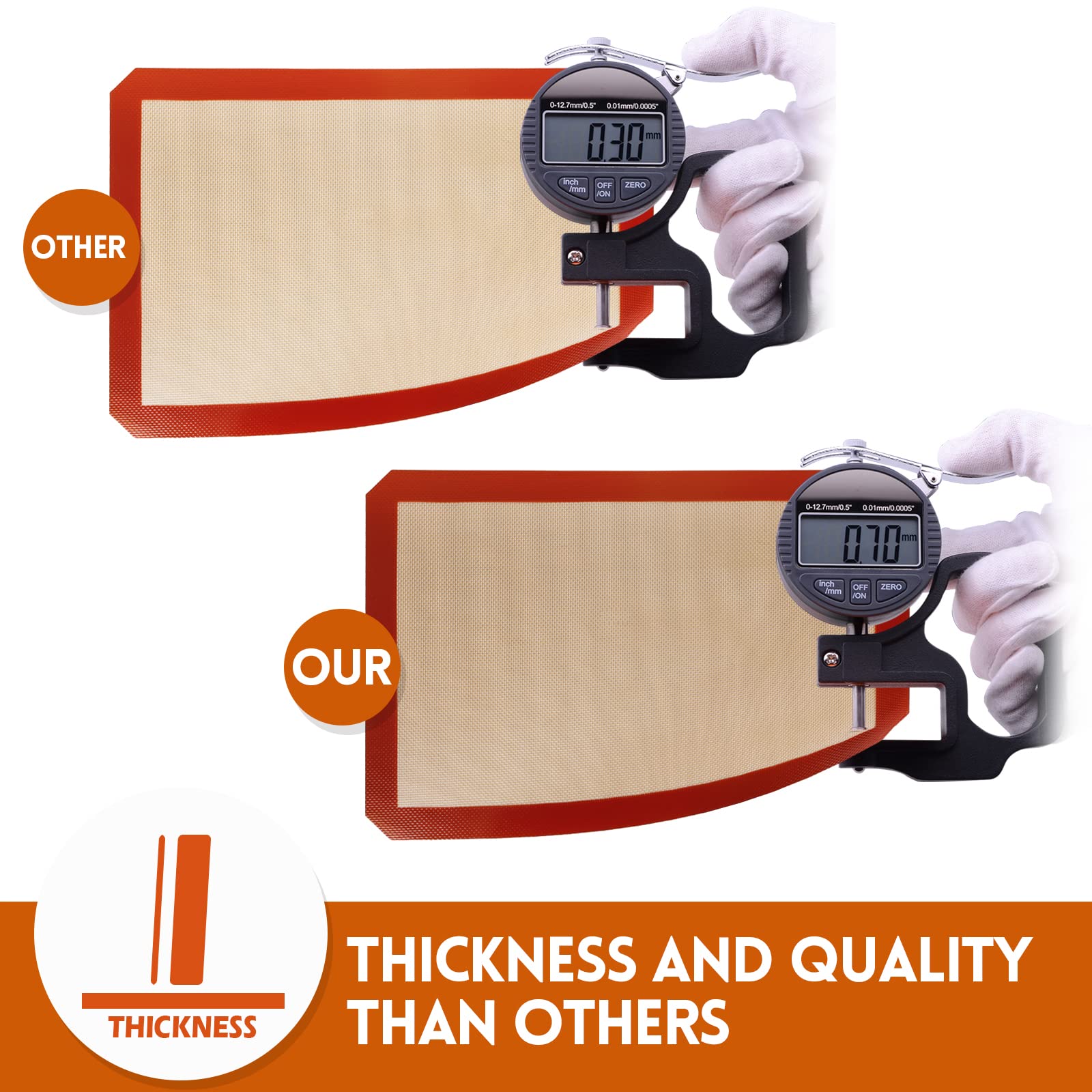 STATINT silicone mat ideal for rolling dough and keeping surfaces clean.