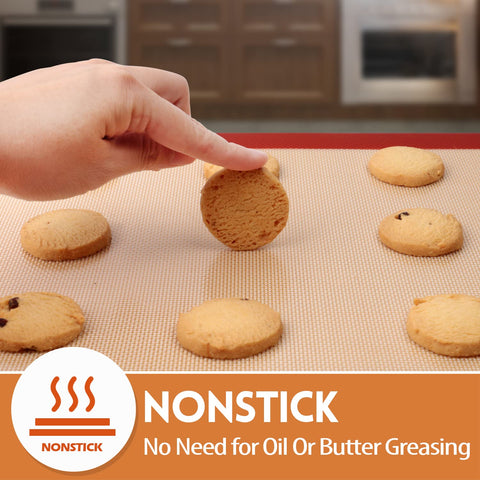 STATINT silicone mat cut to half-sheet for versatile dough handling.