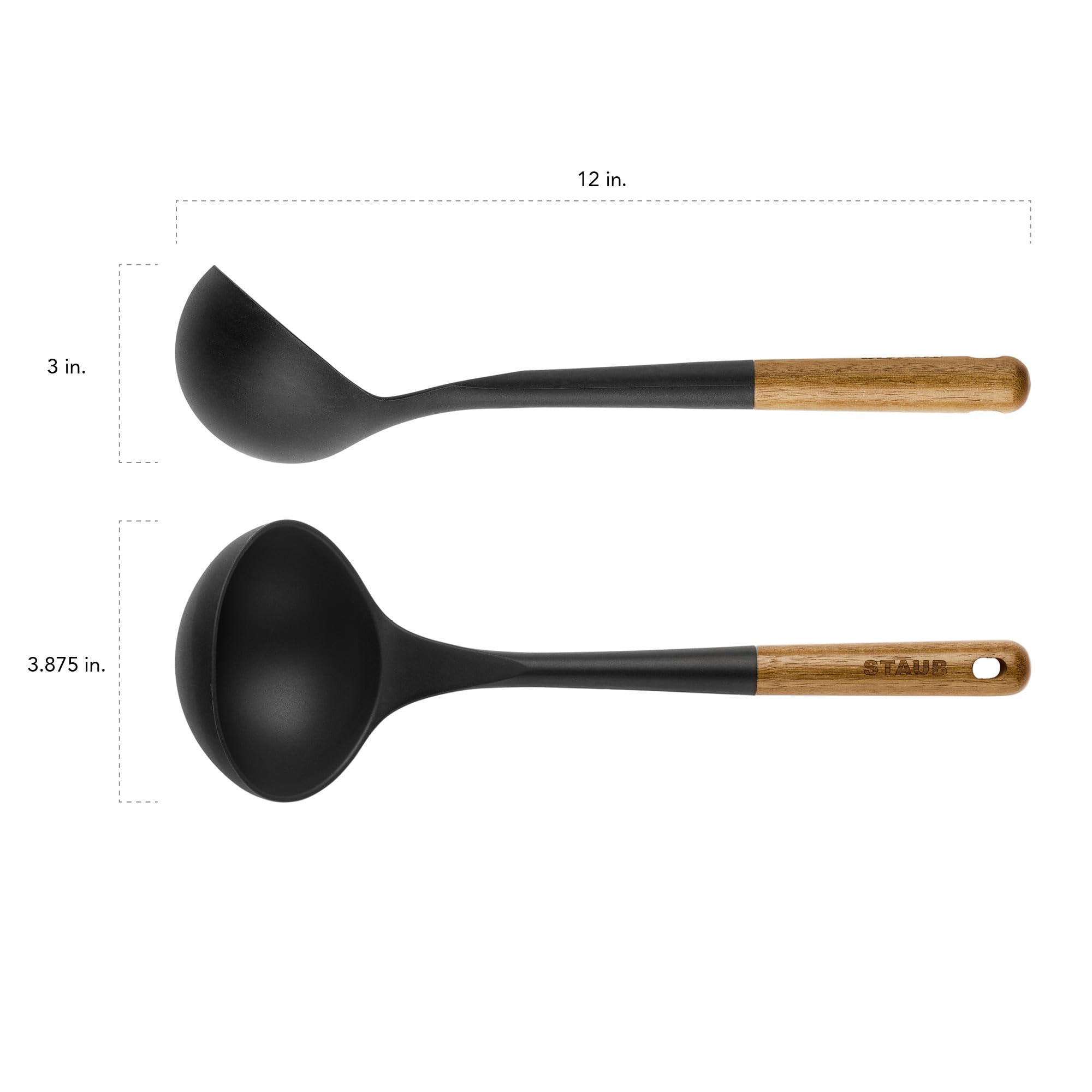 STAUB BPA-free silicone offers high-temperature resistance for all cookware.