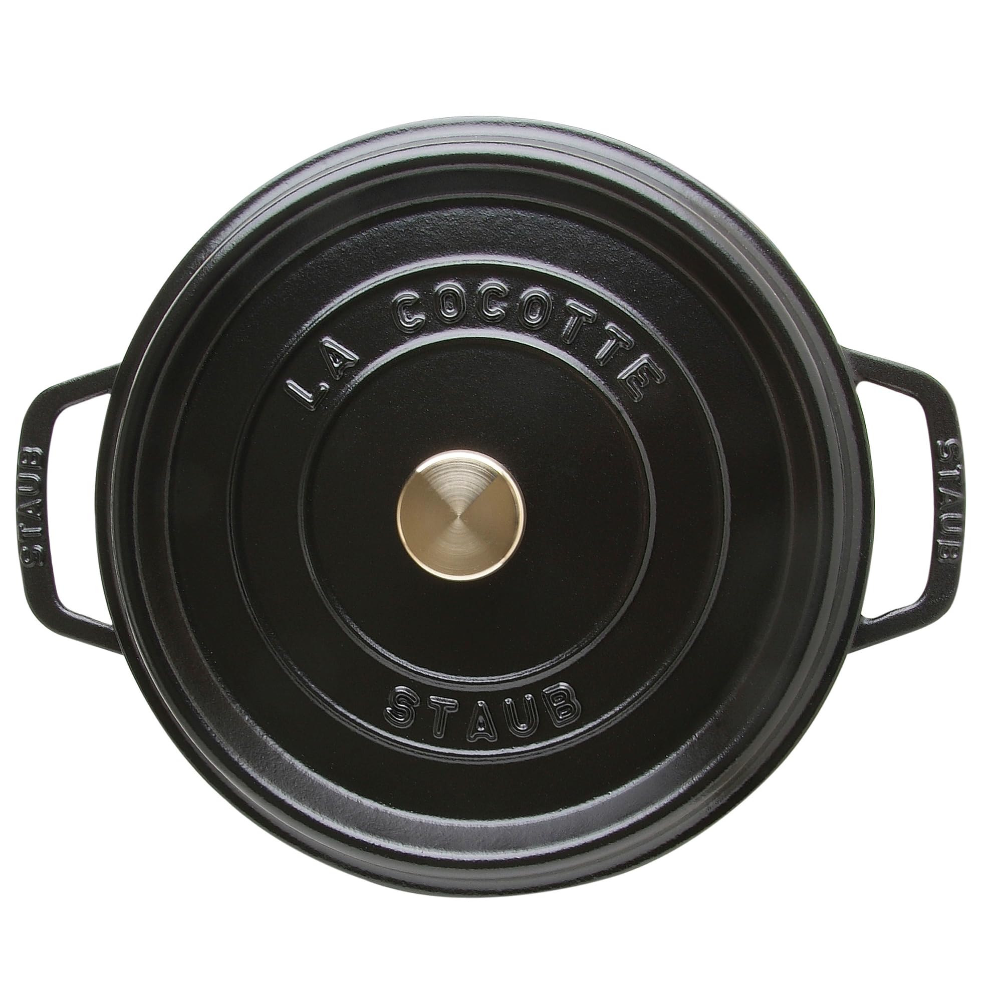 STAUB brass or nickel-plated knobs resist heat for safe operation