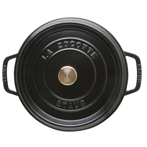 STAUB brass or nickel-plated knobs resist heat for safe operation