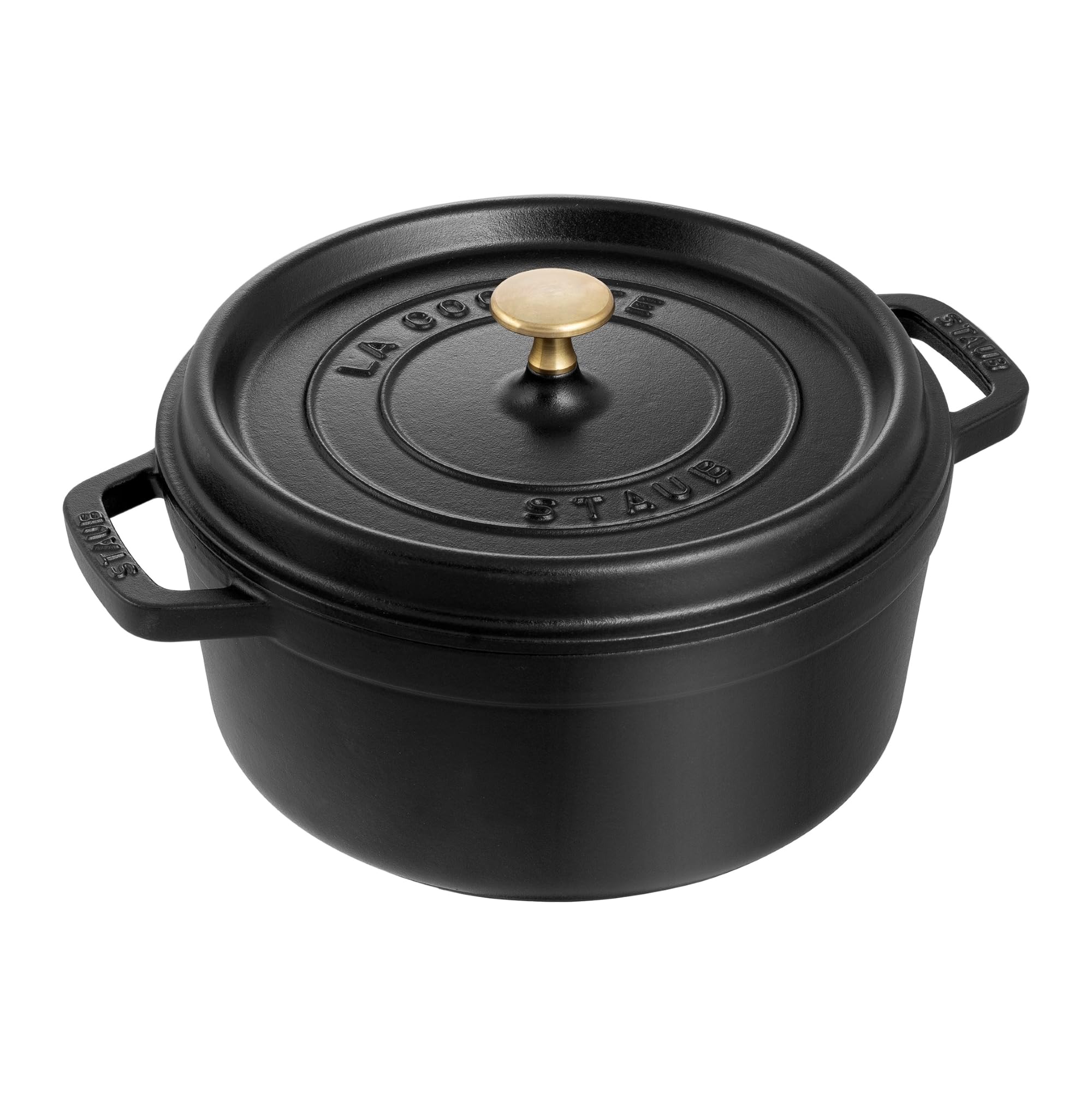 STAUB cocotte 4qt round with even heat for slow cooking