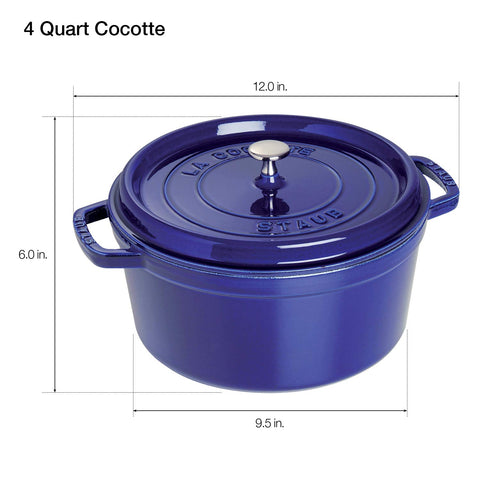 Staub cocotte lid-spikes promote self-basting for juicy results.