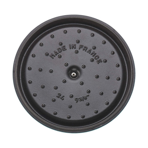 STAUB turquoise enamel finish enhances kitchen to table presentation