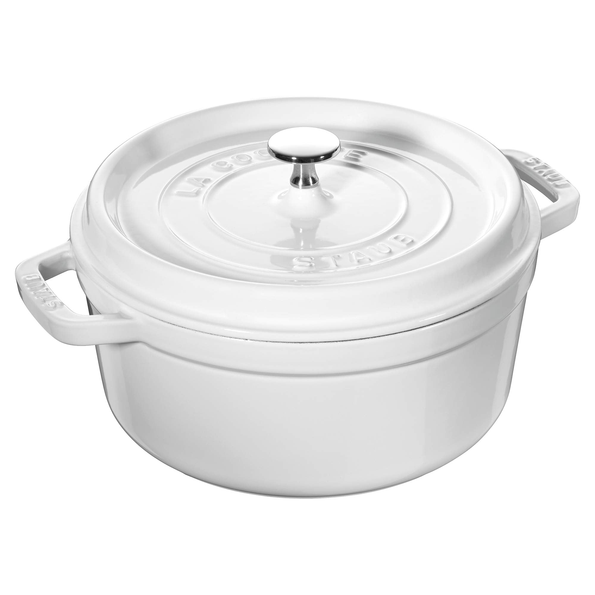 STAUB dutch oven with white interior promotes even browning for rich flavors