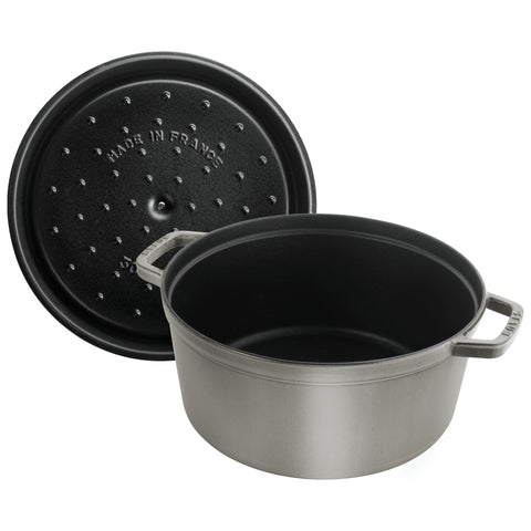 Staub French-made cookware highlights heritage and durability for daily meals.