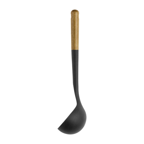 STAUB hanging loop on the acacia handle enables simple storage.