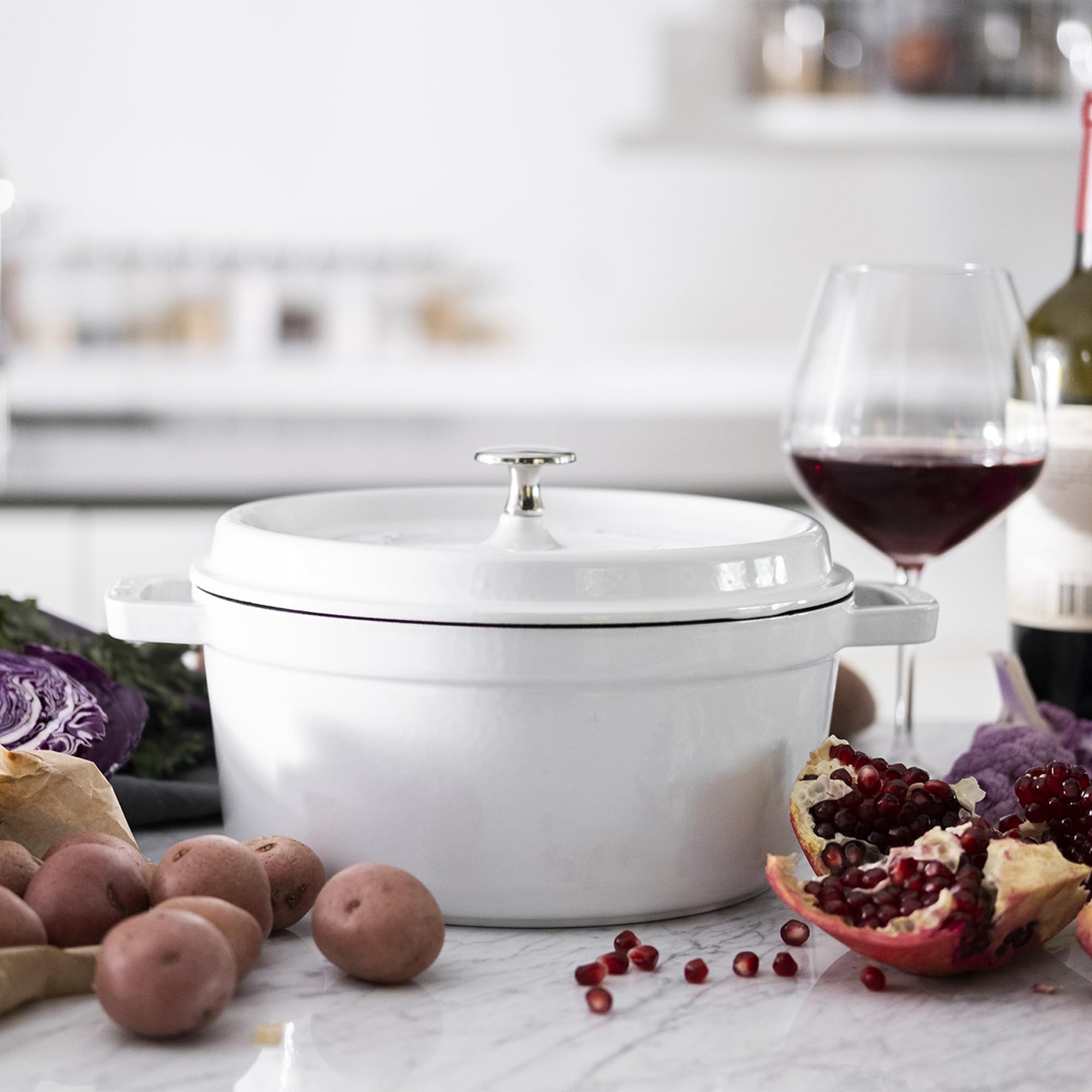 Lid safe to 500F enables oven braising and slower cooks