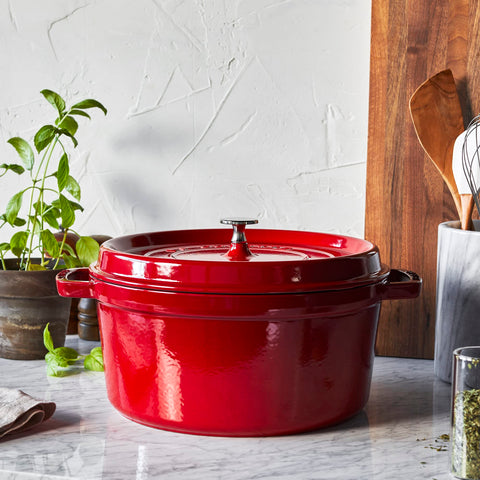 STAUB made in France with Bocuse-inspired craftsmanship.
