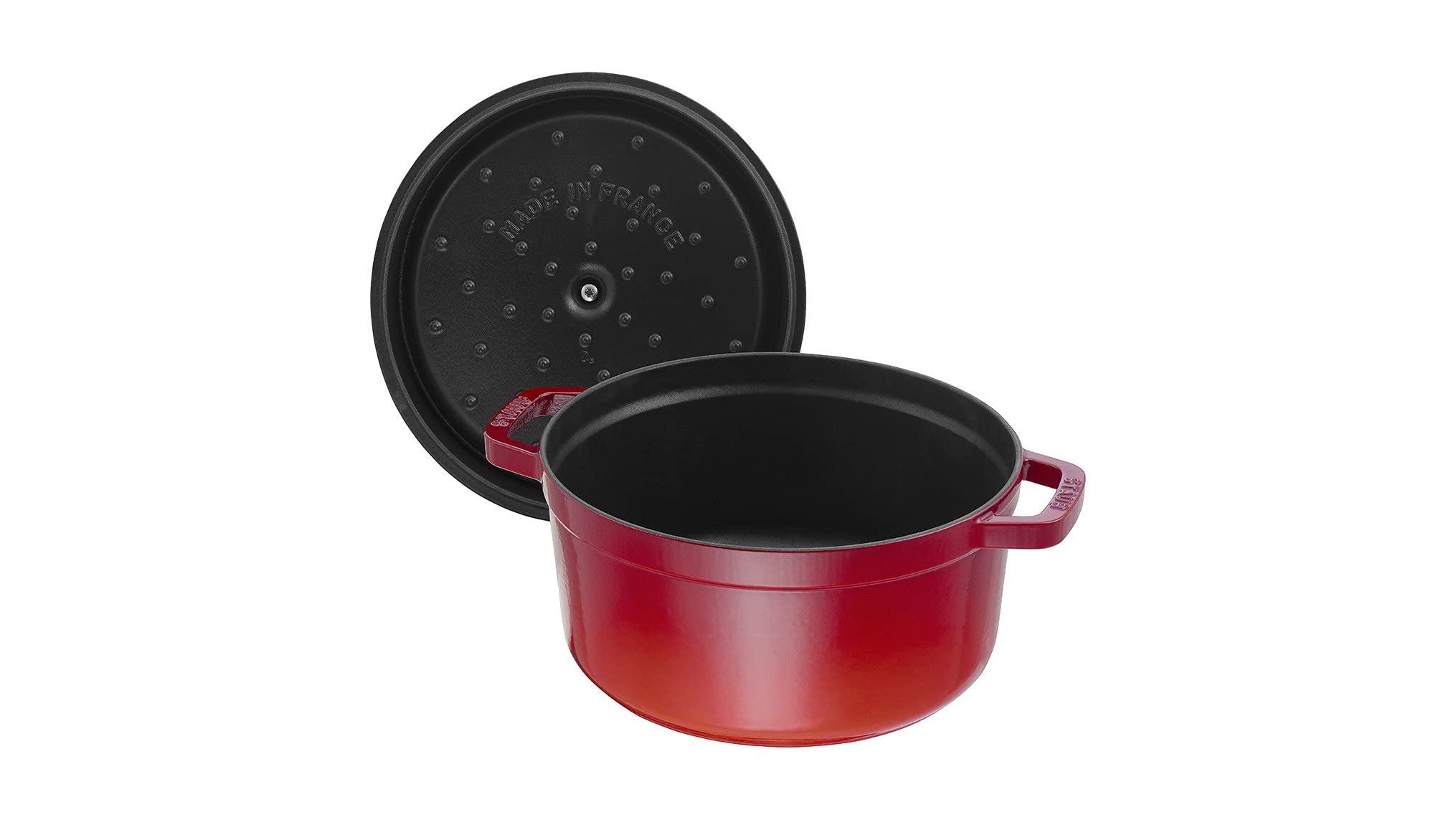 STAUB oven-safe to 900F allows finishing in the oven.