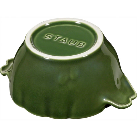 STAUB Artichoke Cocotte Basil serving dips and spreads attractively