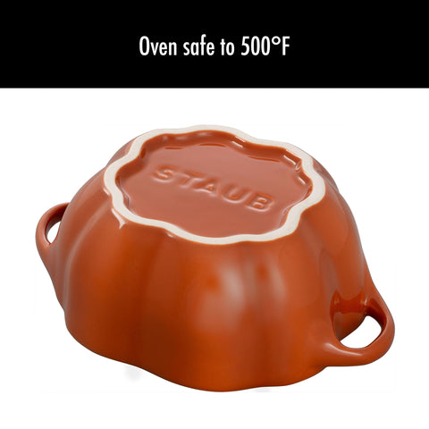 STAUB pumpkin used for serving soups and stews at table